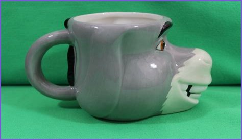 Rare Shrek Coffee Mug 2004 Dreamworks Galerie Large 3D Face Pencil Cup Large for Sale